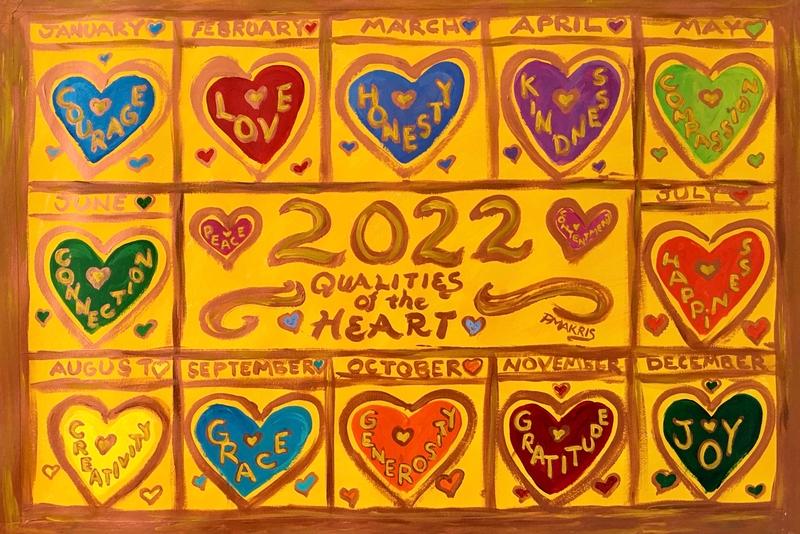 2022 Monthly Calendar: Qualities of The Heart